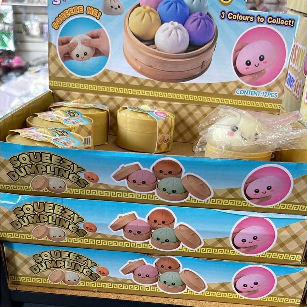 Squeezy Mini Dumpling Squishy Toy - Assorted Pastel Colors